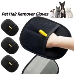 Breathable Reusable Double-Sided Pet Hair Removal Glove Anti-Static Grooming Tool Cats Dogs Soft Brush Mitt Furniture Carpet Cloth