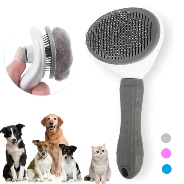 Portable Self-cleaning Pet Hair Remove Comb Cat Slicker Brush Removal Cats Grooming Brushes Dog Combs Accessories