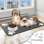 Unique Design Pet Mat-Absorbent Placemat Feeding Pets Food Water Bowl Waterproof Rubber Backing Quick Dry Mat Dog Cat