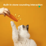 Heat Resistant Fun Cat Teething Stick Sound Carrot Cuddle Toy Anti-Bite Scratch Board Pet Supplies Interactive Entertainment