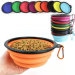 Adjustable Durable TPR Portable Pet Food Bowl Cats Dogs Silicone Collapsible Travel Outdoor Water Pets