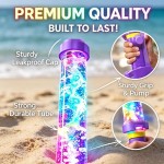 Entertaining ☼New Glowing Rainbow LED Water Blaster Summer Fun Pops Like Magic Party Gift