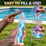 Entertaining ☼New Glowing Rainbow LED Water Blaster Summer Fun Pops Like Magic Party Gift