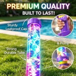 Entertaining ☼New Glowing Rainbow LED Water Blaster Summer Fun Pops Like Magic Party Gift