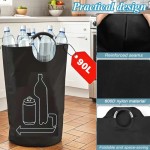 Versatile 90L Waste Water Bottle Storage Basket Foldable Large Capacity Laundry Multi-functional Recycling Empty Tote Bag
