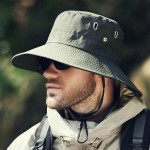 Durable Summer Men Bucket Hat Outdoor UV Protection Wide Brim Hunting Hiking Fisherman Beach Sunscreen Cap Fishing Cycling Caps