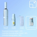 Waterproof Mini Sun Umbrella Protective UV Resistant Rain Shine Dual-use Portable Folding Pocket Ultralight
