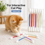 Stable 6PCS Felt Cotton Swab Shaped Catnip Toy Large Funny Cat Interactive Teeth Cleaning Grinding Rope Supplies