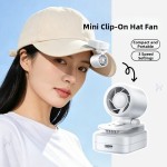 Lightweight Portable Hat Clip Fan Speeds Rechargeable Small Handheld Multi-Directional Type-C Charge Cooling Summer