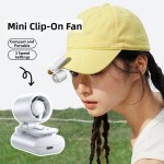 Lightweight Portable Hat Clip Fan Speeds Rechargeable Small Handheld Multi-Directional Type-C Charge Cooling Summer