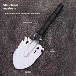 Reliable Outdoor Engineer Shovel Multi-functional Non-folding Portable Climbing Camping Fishing Digging Earthmovin