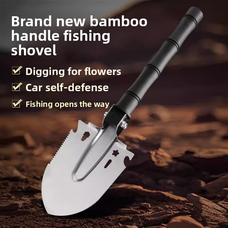 Reliable Outdoor Engineer Shovel Multi-functional Non-folding Portable Climbing Camping Fishing Digging Earthmovin