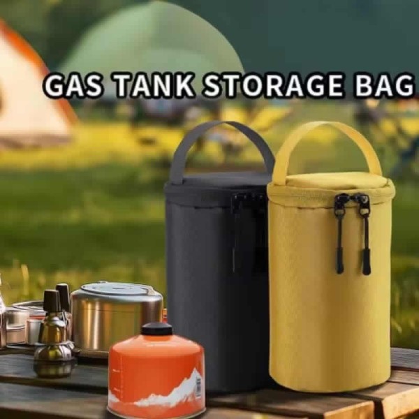 Washable Outdoor Cylindrical Gas Tank Storage Bag Camping Lamp Horse Portable Anti-collision