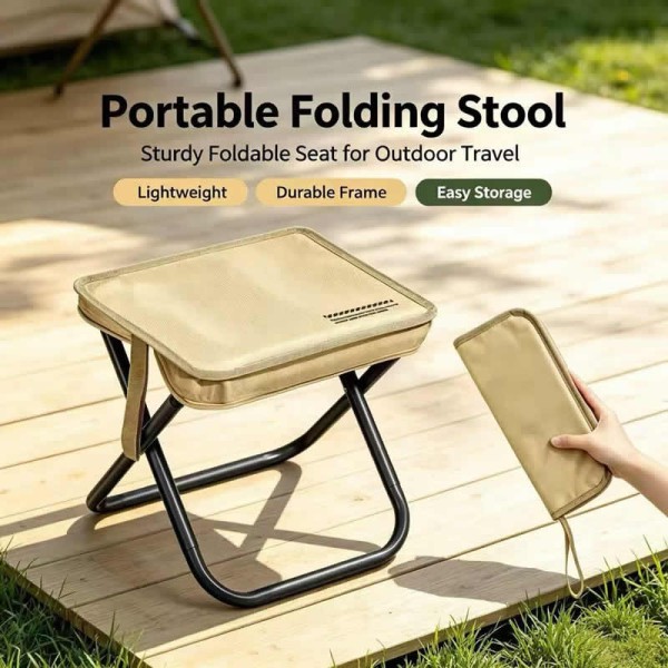 Waterproof Magza Portable Folding Stool Ultra Light Pen Outdoor Camping Lightweight Chair Fishing Subway Train Travel