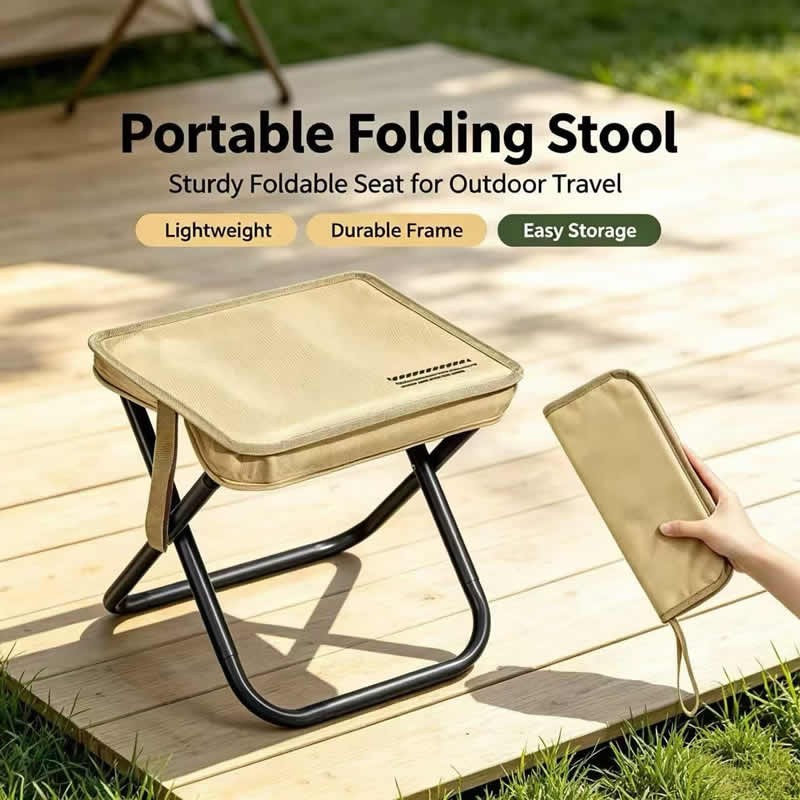 Waterproof Magza Portable Folding Stool Ultra Light Pen Outdoor Camping Lightweight Chair Fishing Subway Train Travel