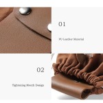 Stackable Collapsible Canvas Storage Bag PU Leather Waxed Outdoor Foraging Durable Drawstring Closure Tool Waist Pack Camping