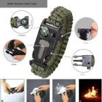 Foldable Multifunctional Survival Bracelet Flint Five One Seven Core Paracord Igniter Outdoor Camping Tools