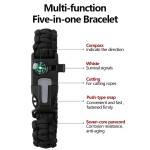 Foldable Multifunctional Survival Bracelet Flint Five One Seven Core Paracord Igniter Outdoor Camping Tools
