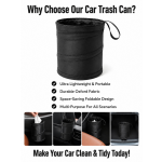 No Tools Required Collapsible Oxford Car Trash Portable Hanging Garbage Bin Seat Back Camping Office