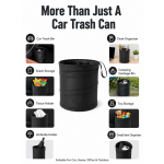 No Tools Required Collapsible Oxford Car Trash Portable Hanging Garbage Bin Seat Back Camping Office