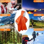 Collapsible Survival Raincoat Emergency Poncho Thermal Blankets Portable Gear Heavy Duty Waterproof Camping