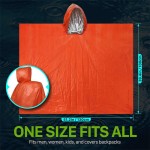Collapsible Survival Raincoat Emergency Poncho Thermal Blankets Portable Gear Heavy Duty Waterproof Camping