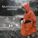 Collapsible Survival Raincoat Emergency Poncho Thermal Blankets Portable Gear Heavy Duty Waterproof Camping