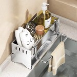 Bpa-free Kitchen Stainless Steel Sponge Rack Household Sink Rag Drain Shelf Multi-functional Scouring Pad Ball Storage