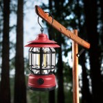 Multi-functional Rechargeable Camping Lantern Stepless Dimming COB Portable Waterproof Hiking Fishing Emergency Home Power Outages Indoor Out