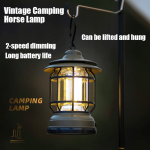 Multi-functional Rechargeable Camping Lantern Stepless Dimming COB Portable Waterproof Hiking Fishing Emergency Home Power Outages Indoor Out