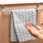 Compact PCS Stainless Steel Towel Bar Cabinet Door Hanging Bathroom Kitchen Wipe Rack
