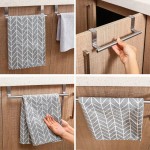 Compact PCS Stainless Steel Towel Bar Cabinet Door Hanging Bathroom Kitchen Wipe Rack