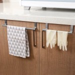 Compact PCS Stainless Steel Towel Bar Cabinet Door Hanging Bathroom Kitchen Wipe Rack