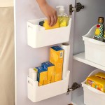 Heat Resistant Non Perforated Cling Film Rack Inside Cabinet Wall Shelf Shelves Spice Dish Drying Door Organiser Kitchen