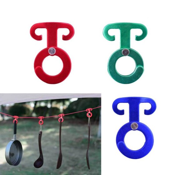 Easy To Carry Aluminum Alloy Tent Wind Rope Self-Locking Buckle Adjustable O-shaped Claw Camping automatic Hook