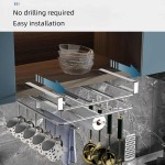 Compact 1PC Stainless Steel Hanging Kitchen Storage Rack Hooks Paper Towel Utensils Holder Cutting Board Shelf