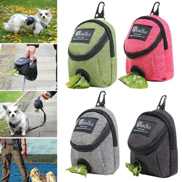 Multi-functional Pet Dog Treat Pouch Portable Multifunction Training Bag Outdoor Travel Poop Dispenser Durable Accessories