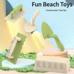 Safe Kids Beach Toys Set Snow Toy Brick Sand Castle Mold Tool Shovel Sandbox Rake Winter Summer Outdoor Sands Gifts