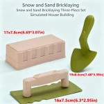 Safe Kids Beach Toys Set Snow Toy Brick Sand Castle Mold Tool Shovel Sandbox Rake Winter Summer Outdoor Sands Gifts