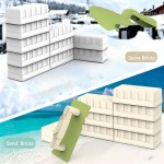 Safe Kids Beach Toys Set Snow Toy Brick Sand Castle Mold Tool Shovel Sandbox Rake Winter Summer Outdoor Sands Gifts
