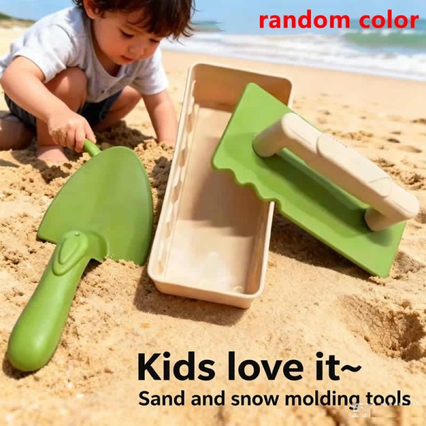 Safe Kids Beach Toys Set Snow Toy Brick Sand Castle Mold Tool Shovel Sandbox Rake Winter Summer Outdoor Sands Gifts