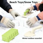 Safe Kids Beach Toys Set Snow Toy Brick Sand Castle Mold Tool Shovel Sandbox Rake Winter Summer Outdoor Sands Gifts