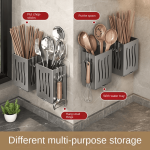 Rust-resistant Chopsticks storage box wall-mounted kitchen shelf without drilling household drainage basket utensil bowl chopsti