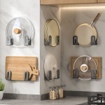 Bpa-free 2Pcs set Cutting Board Pot Cover Rack Sink Sponge Organizer Bathroom Multifunctional Wall Mounted Stainless Steel Kitchen Shelf