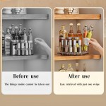 Heavy Duty 360 Rotating Tray Spice Rack Pantry Cabinet Turntable Base Storage Bin Kitchen Organizer Seasoning Cosmetic Box