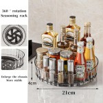 Heavy Duty 360 Rotating Tray Spice Rack Pantry Cabinet Turntable Base Storage Bin Kitchen Organizer Seasoning Cosmetic Box