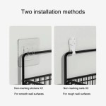Foldable 1PC Bathroom Organiser Multifunctional Toiletries No-Punch Shelf Kitchen Wall Mount Storage Rack