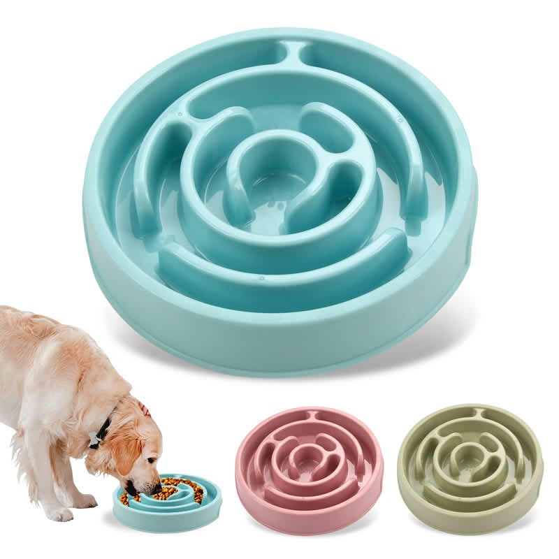 Adjustable Pet Dog Slow Feeder Bowl Fun Non Slip Anti-Gulping Slower Food Feeding Dishes Eco Large Medium Small Dogs Puppy