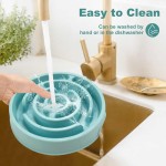 Adjustable Pet Dog Slow Feeder Bowl Fun Non Slip Anti-Gulping Slower Food Feeding Dishes Eco Large Medium Small Dogs Puppy