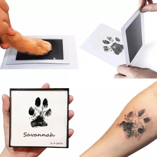 Non-toxic Paw Print Clean Touch Ink Pad Dog Cat Pet Owner Keepsake DIY Inkless Nose Pawprint Impression Making Kit